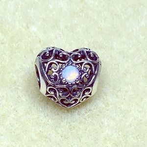 New Pandora OCT Signature Heart Rubies Charm